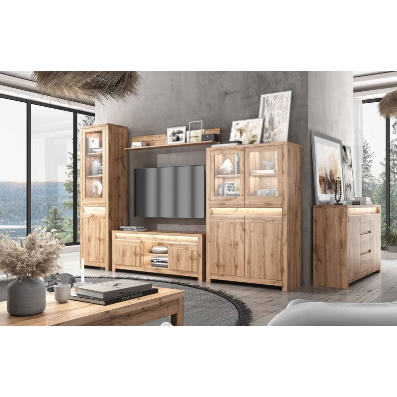 Siaura vitrina SKELA, 59x40x210 cm