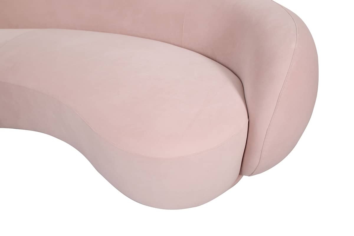 Sofa NUA, rožinė, 260x125x75 cm