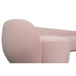 Sofa NUA, rožinė, 260x125x75 cm