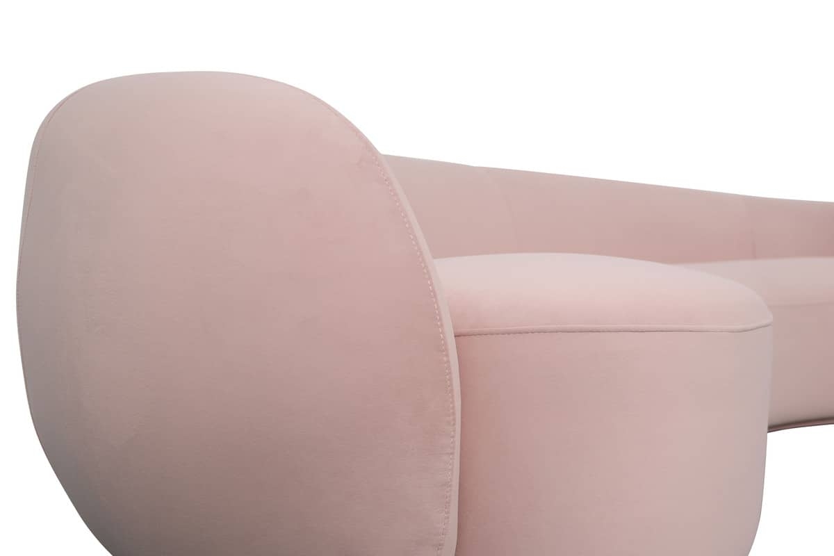 Sofa NUA, rožinė, 260x125x75 cm