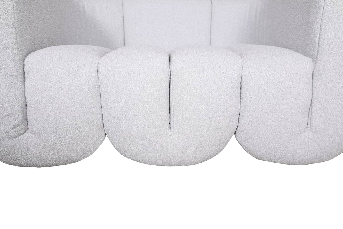 Sofa NUA, pilka-balta, 150x85x75 cm