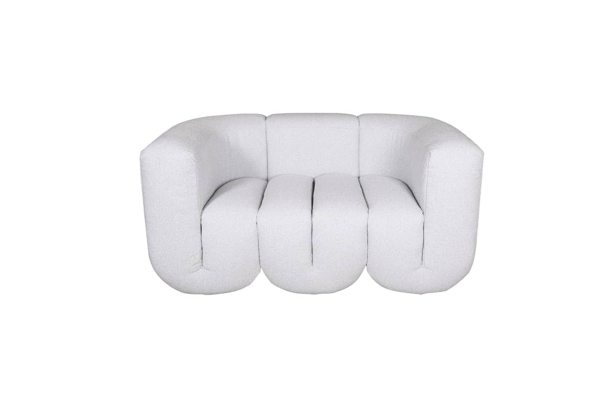 Sofa NUA, pilka-balta, 150x85x75 cm