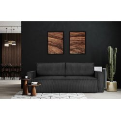 Sofa NAPA, tamsiai pilka, 228x101x89 cm