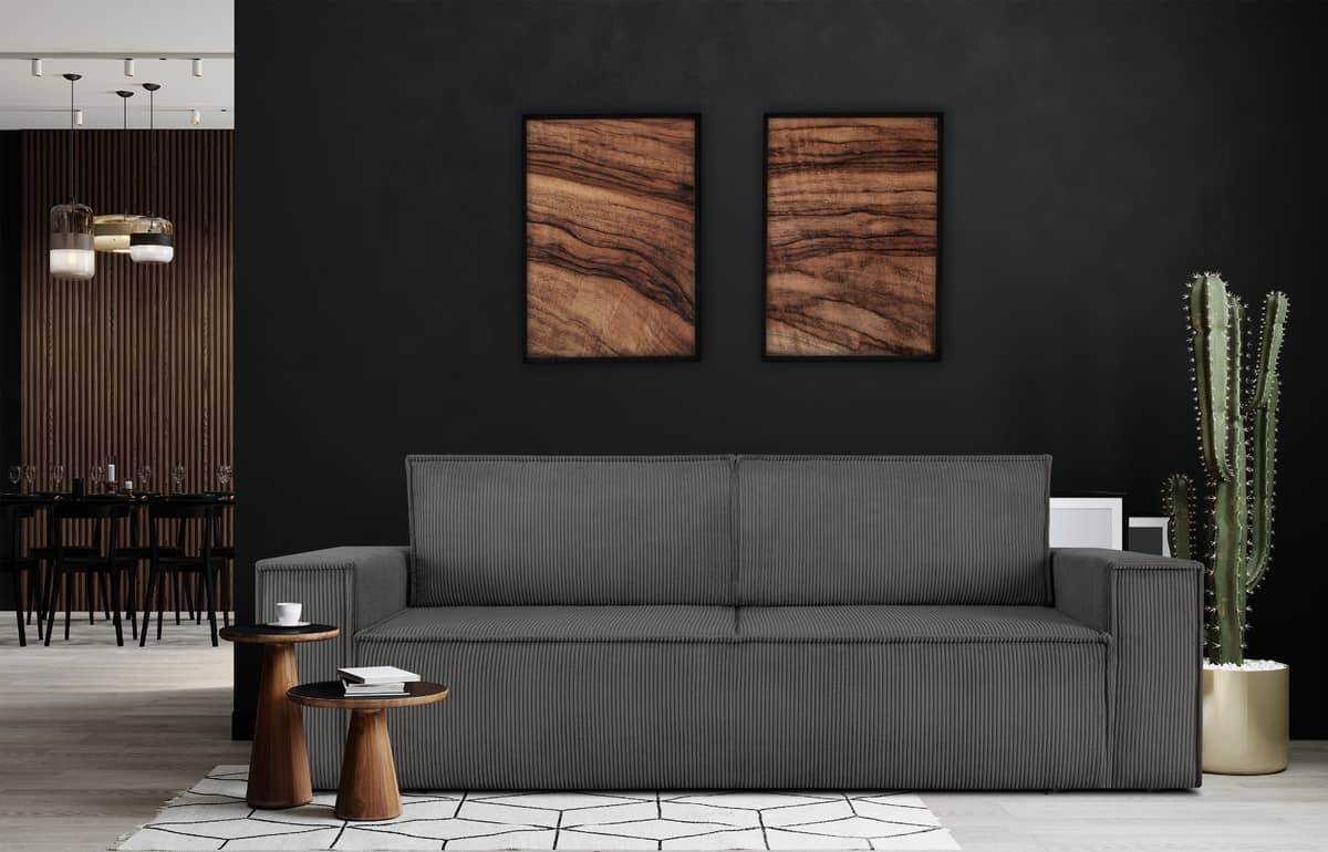 Sofa NAPA, pilka, 244x101x89 cm