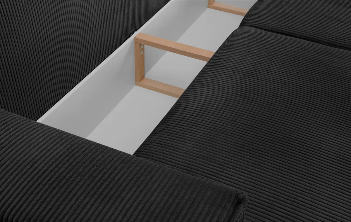 Sofa NAPA, tamsiai pilka, 244x101x89 cm