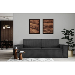 Sofa NAPA, tamsiai pilka, 244x101x89 cm