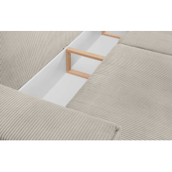 Sofa NAPA, kreminė, 244x101x89 cm