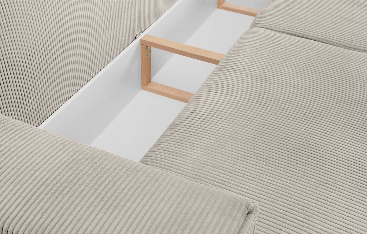 Sofa NAPA, kreminė, 244x101x89 cm