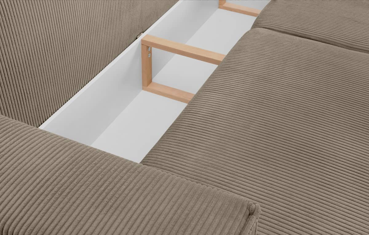 Sofa NAPA, smėlio, 244x101x89 cm