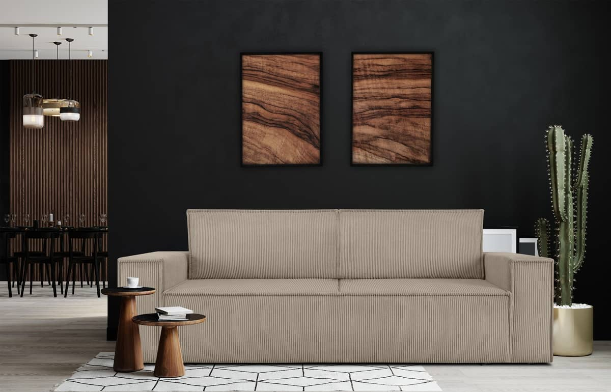 Sofa NAPA, smėlio, 244x101x89 cm