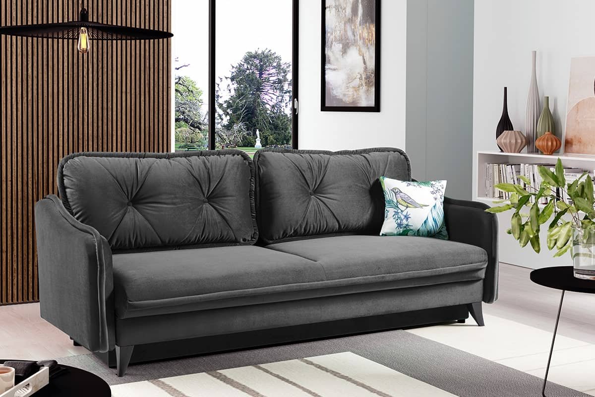 Sofa MELIC, pilka, 225x93x85 cm