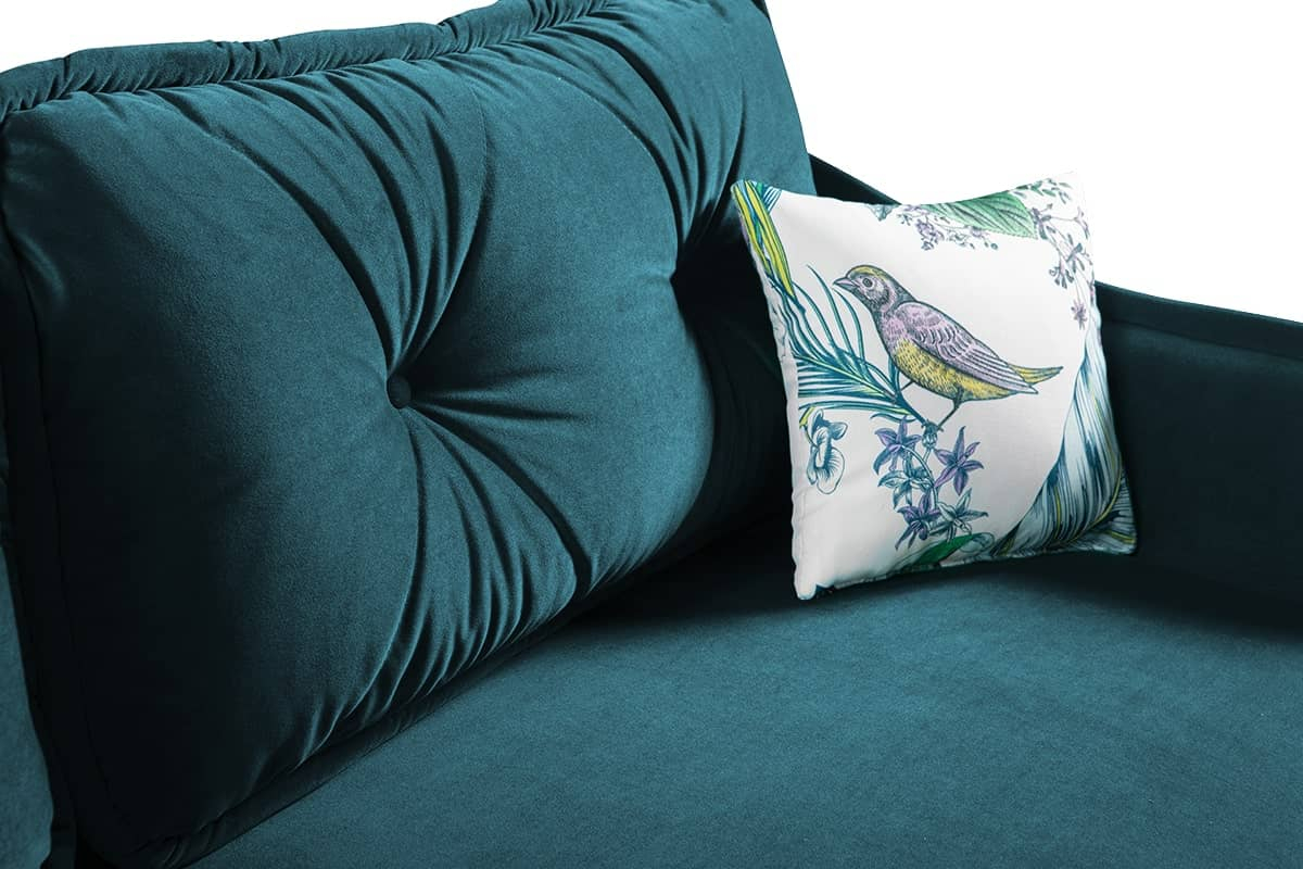 Sofa MELIC, jūros mėlyna, 225x93x85 cm
