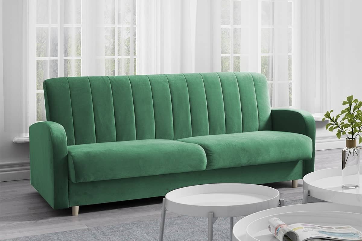 Sofa CAVIC, žalia, 222x93x90 cm