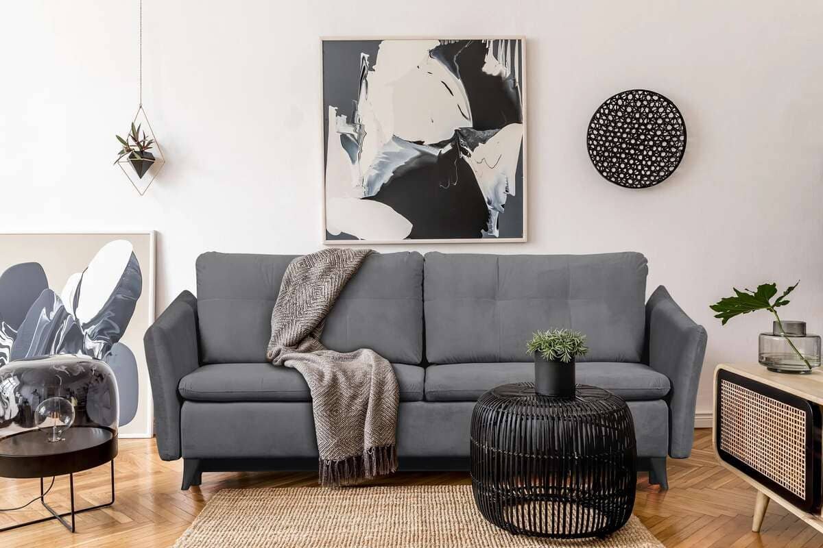 Sofa TENU, pilka, 230x92x97 cm