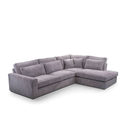 Minkštas kampas IMPERO, pilkas, dešininis, 314x224x89 cm