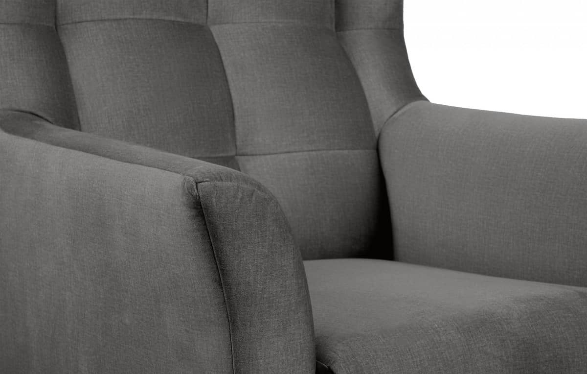 Fotelis SALIC, pilkas, 80x93x105 cm