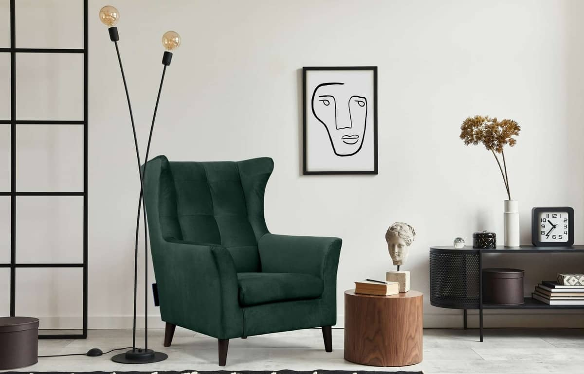 Fotelis SALIC, žalias, 80x93x105 cm