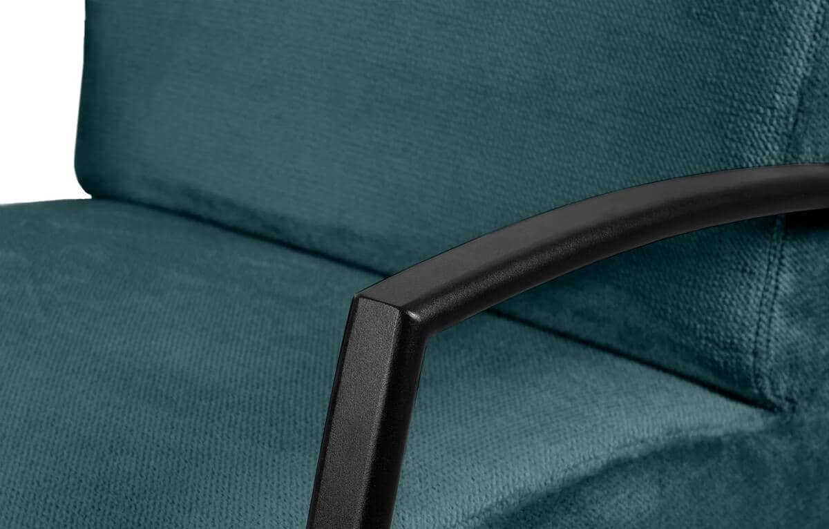 Fotelis CARA, jūros mėlynas, 67x82x76 cm