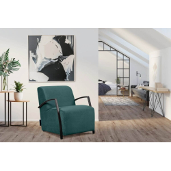 Fotelis CARA, jūros mėlynas, 67x82x76 cm