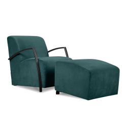 Fotelis CARA, jūros mėlynas, 67x82x76 cm