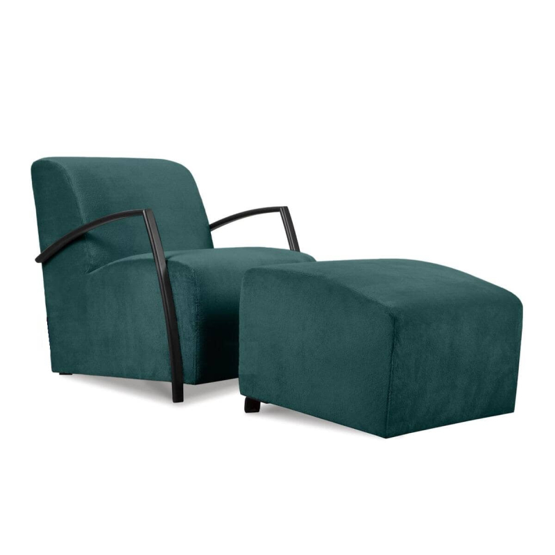 Fotelis CARA, jūros mėlynas, 67x82x76 cm