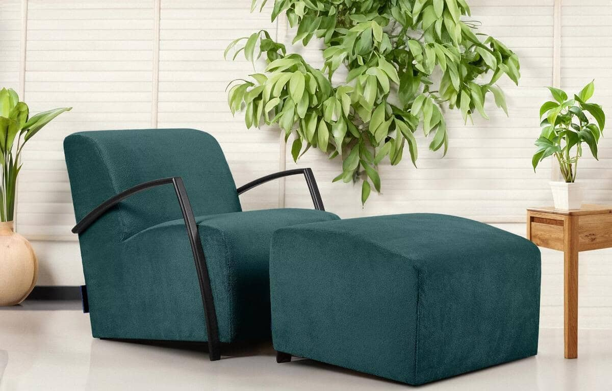 Fotelis CARA, jūros mėlynas, 67x82x76 cm