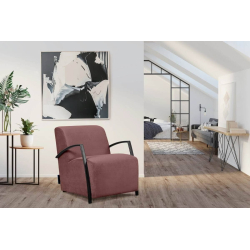 Fotelis CARA, rožinis, 67x82x76 cm