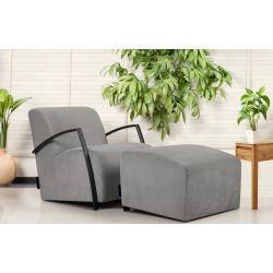 Pufas CARA, pilkas, 60x60x45 cm