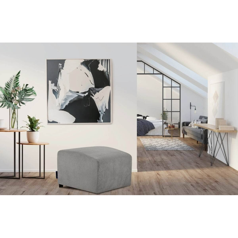 Pufas CARA, pilkas, 60x60x45 cm