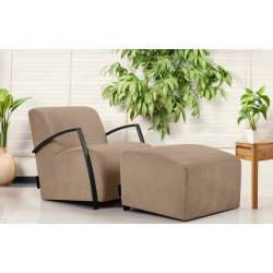 Pufas CARA, smėlio, 60x60x45 cm