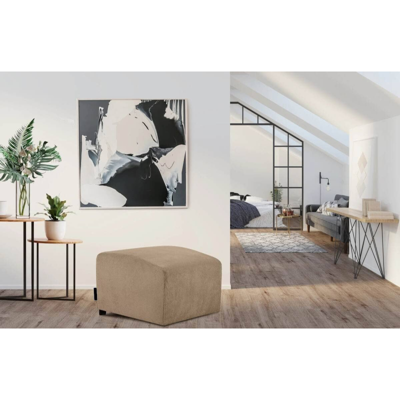 Pufas CARA, smėlio, 60x60x45 cm