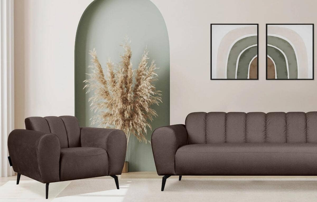 Fotelis RUBERI, rudas, 98x92x78 cm