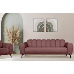 Sofa RUBERI, rožinė, 220x92x78 cm