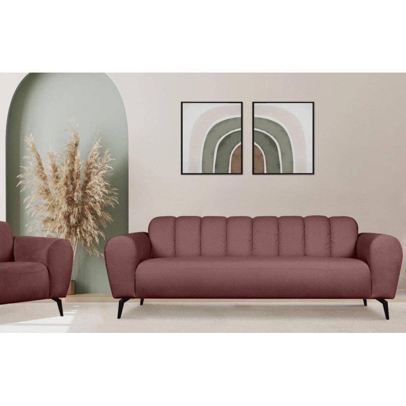 Sofa RUBERI, rožinė, 220x92x78 cm