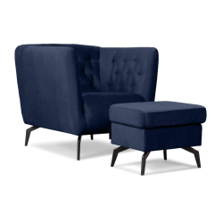 Fotelis CORDO, mėlynas, 103x88x91 cm