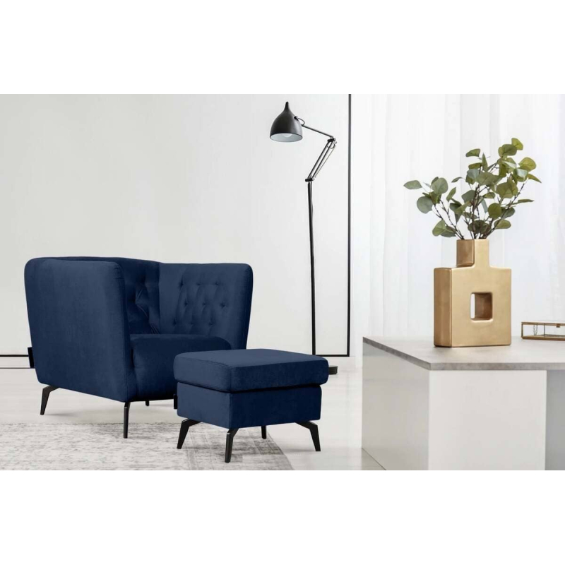 Fotelis CORDO, mėlynas, 103x88x91 cm