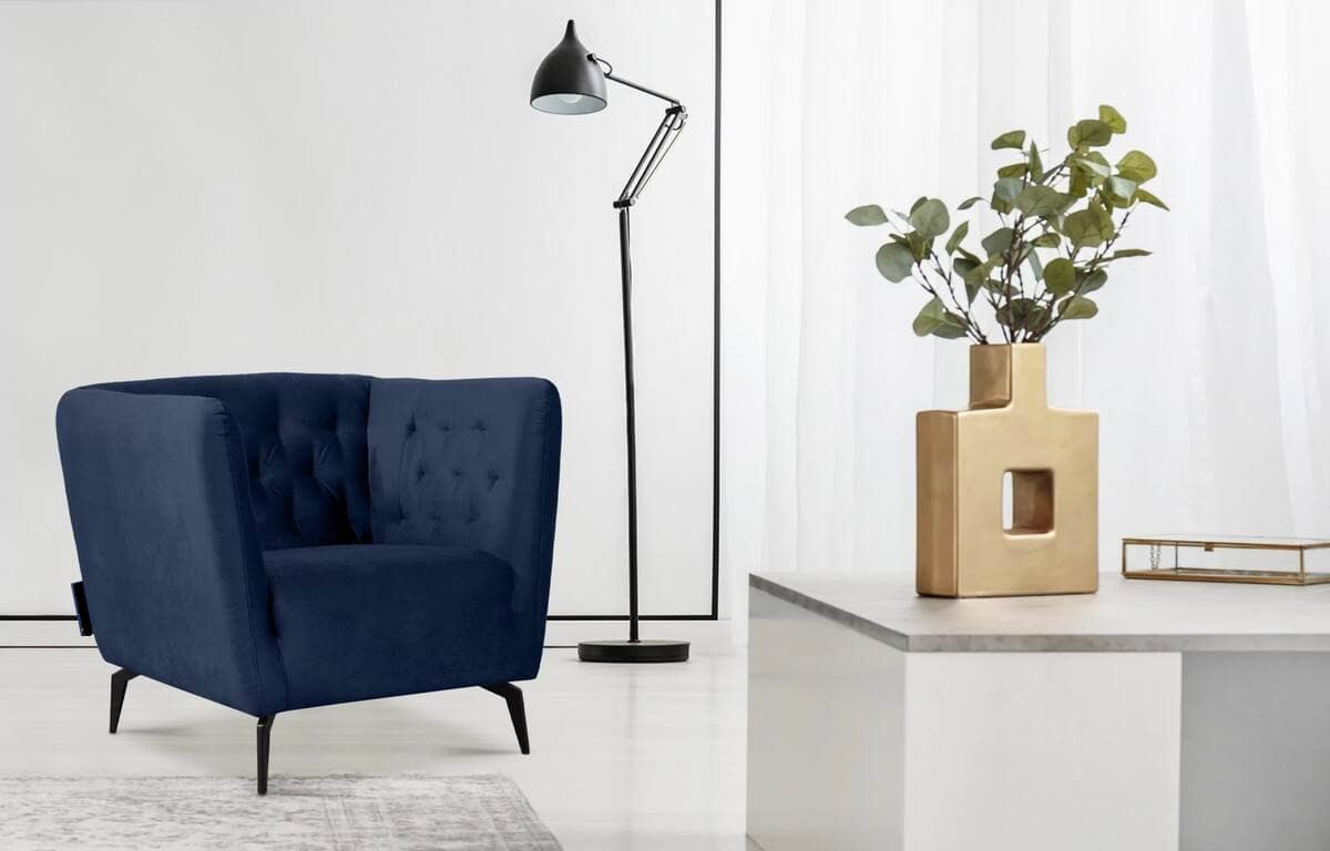 Fotelis CORDO, mėlynas, 103x88x91 cm