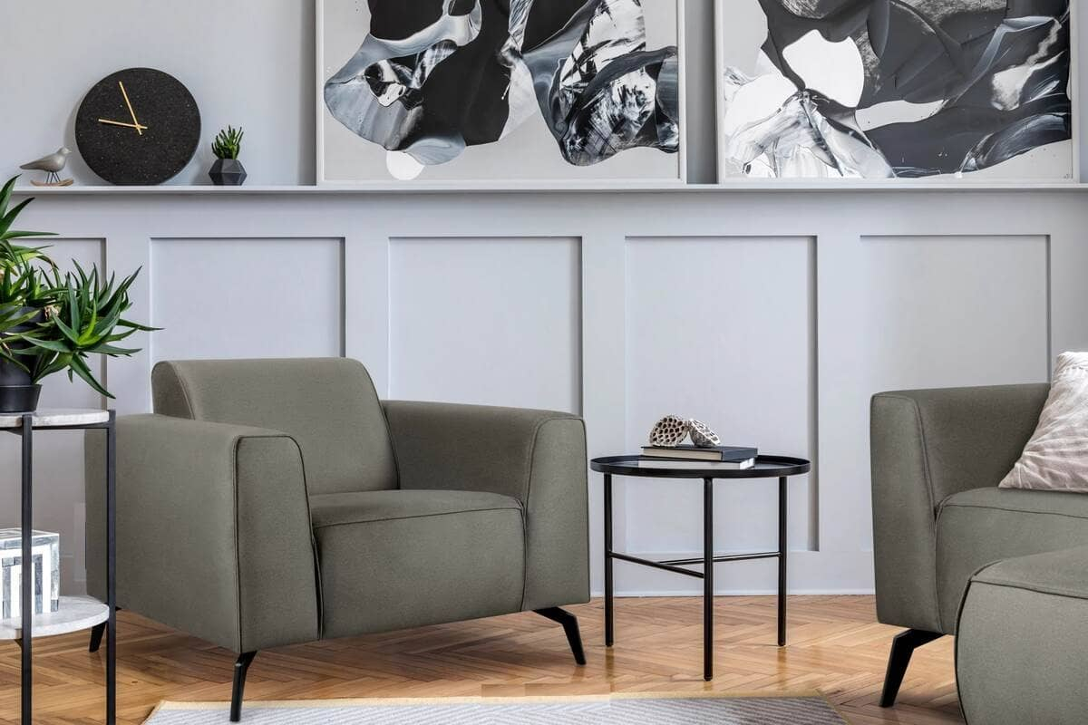 Fotelis VESTRU, pilkas, 100x92x78 cm