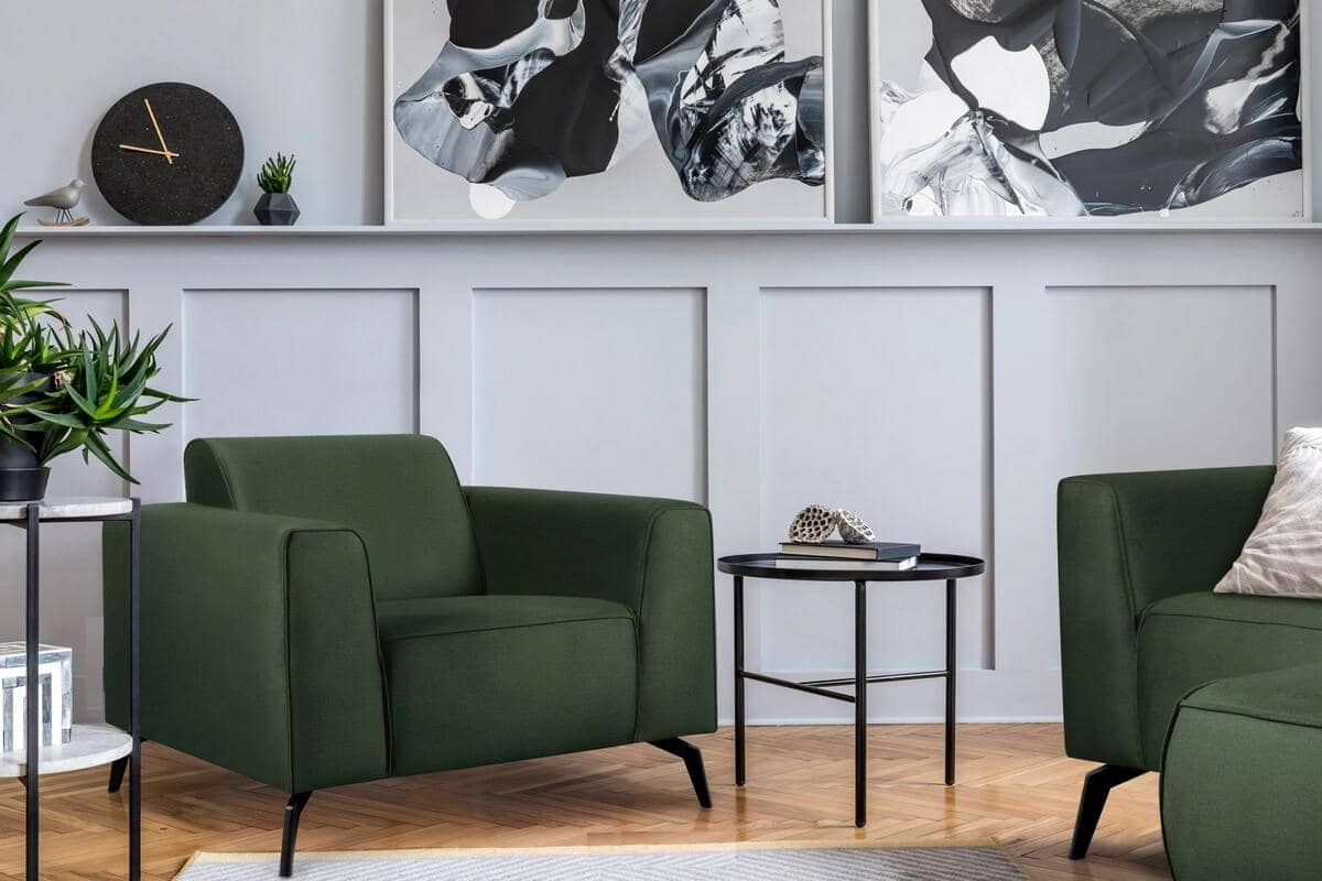 Fotelis VESTRU, žalias, 100x92x78 cm