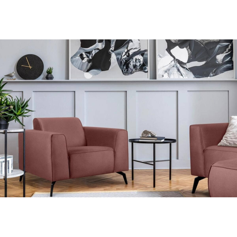 Fotelis VESTRU, rožinis, 100x92x78 cm