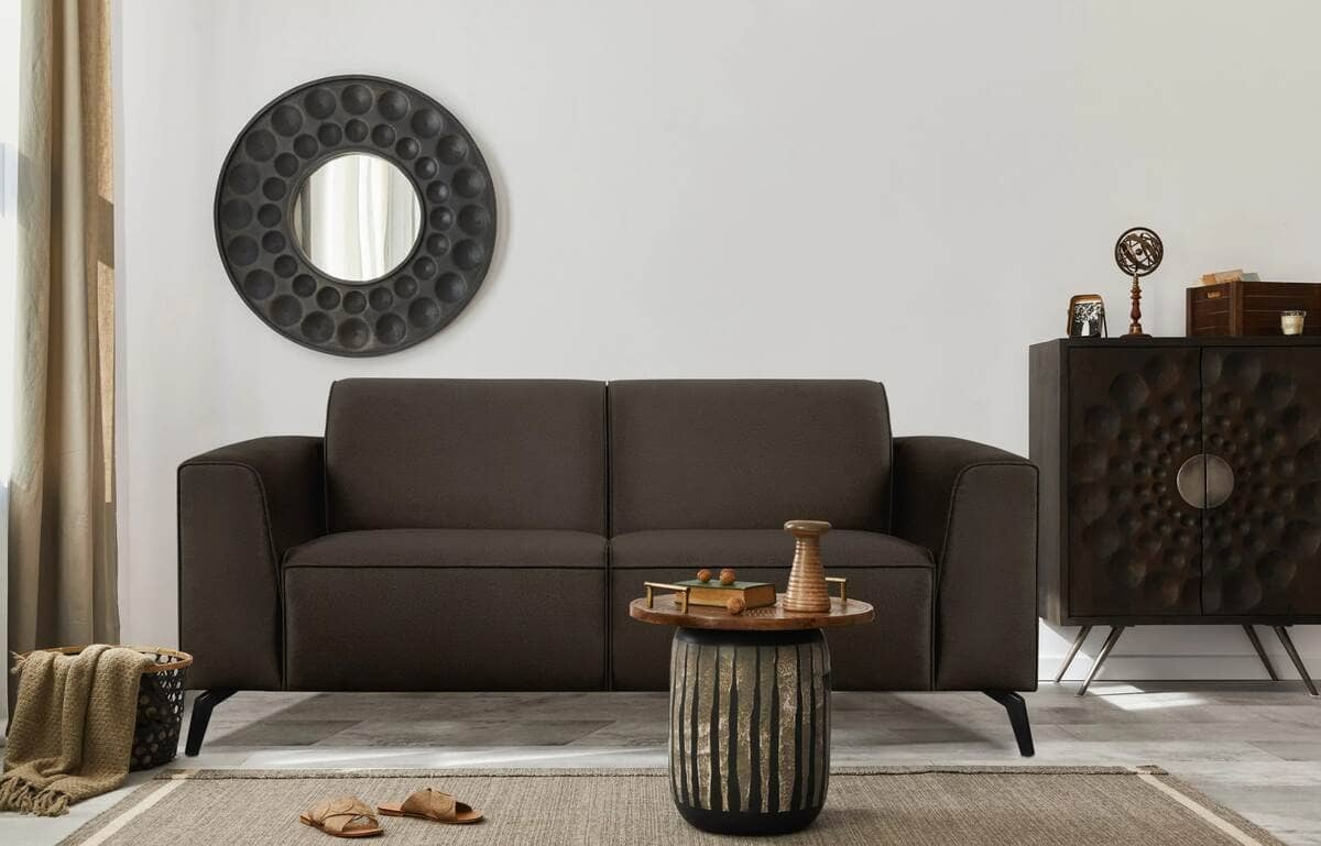 Sofa VESTRU, tamsiai ruda, 175x92x78 cm