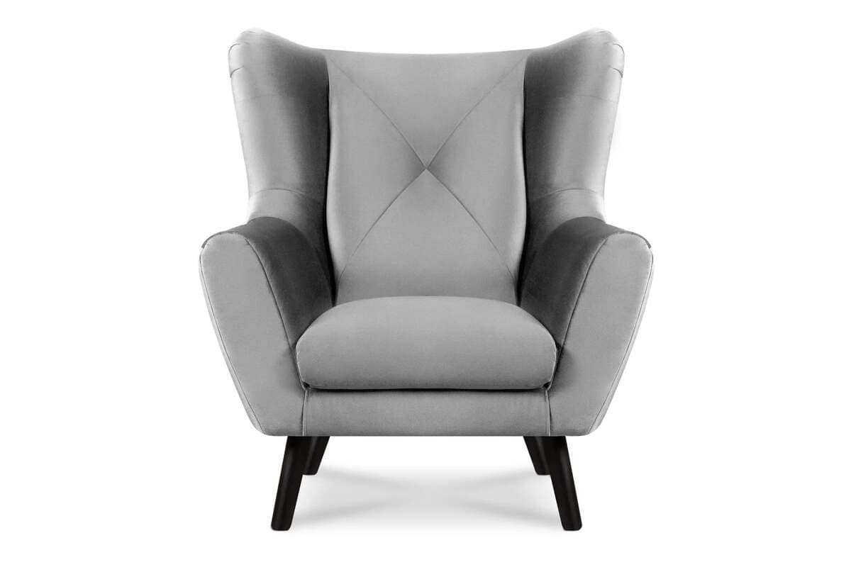 Fotelis MIRU, šviesiai pilkas, 90x100x105 cm