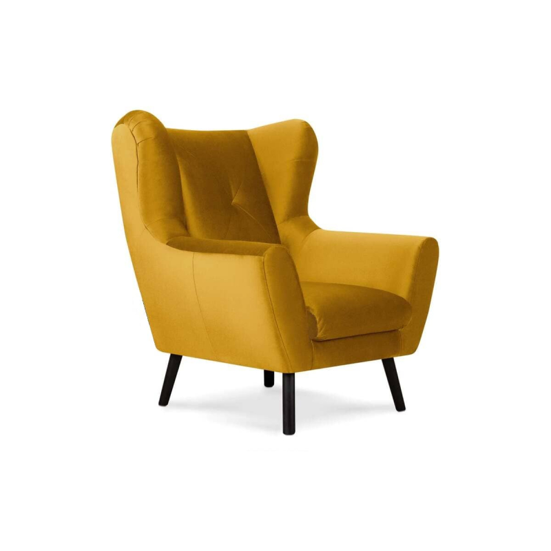 Fotelis MIRU, geltonas, 90x100x105 cm