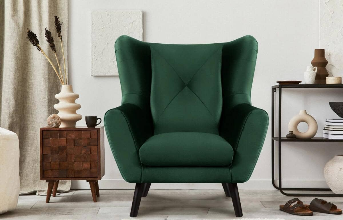 Fotelis MIRU, žalias, 90x100x105 cm