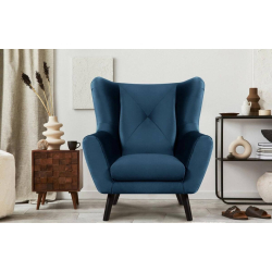 Fotelis MIRU, mėlynas, 90x100x105 cm