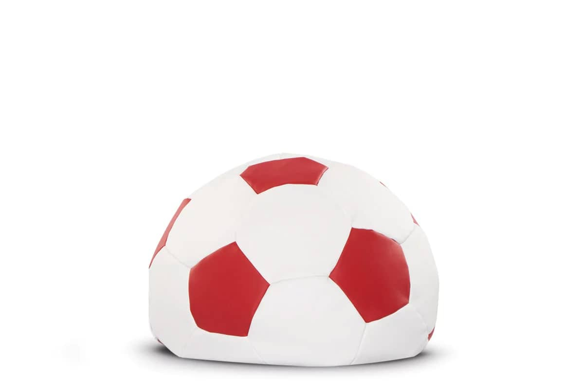 Pufas BERBI, raudonas/baltas, 70x70x70 cm