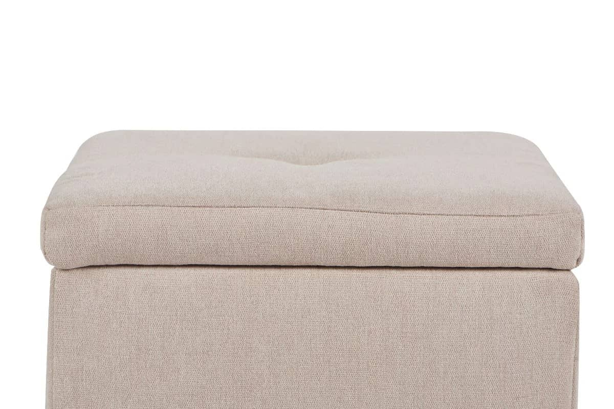 Pufas GRIDO su daiktadėže, smėlio, 41x41x50 cm