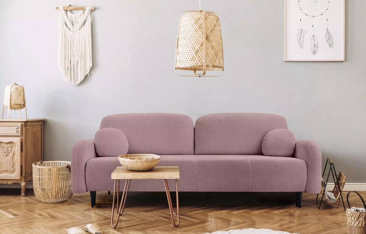 Sofa NUBUS, rožinė, 230x102x95 cm