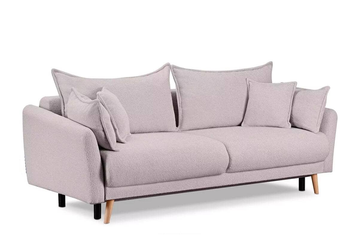 Sofa BELMO, šviesiai pilka, 228x95x102 cm