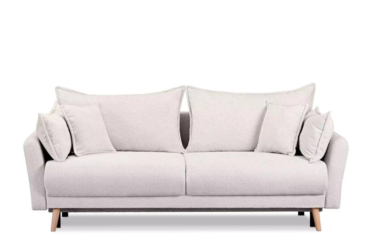 Sofa BELMO, balta, 228x95x102 cm